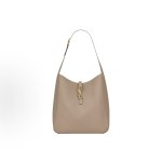 SAINT LAURENT YSL Le 5 A 7CASSANDRE hook buckle opening and closing design adjustable shoulder strap hand bill of lading shoulder bag Large women\'s style dust grey